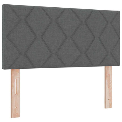 Letto a molle con materasso Grigio scuro 190 x 90 cm Tessuto
