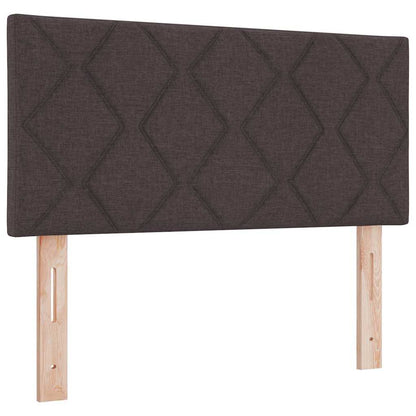 Letto a molle con materasso Marrone Scuro 200 x 90 cm Tessuto
