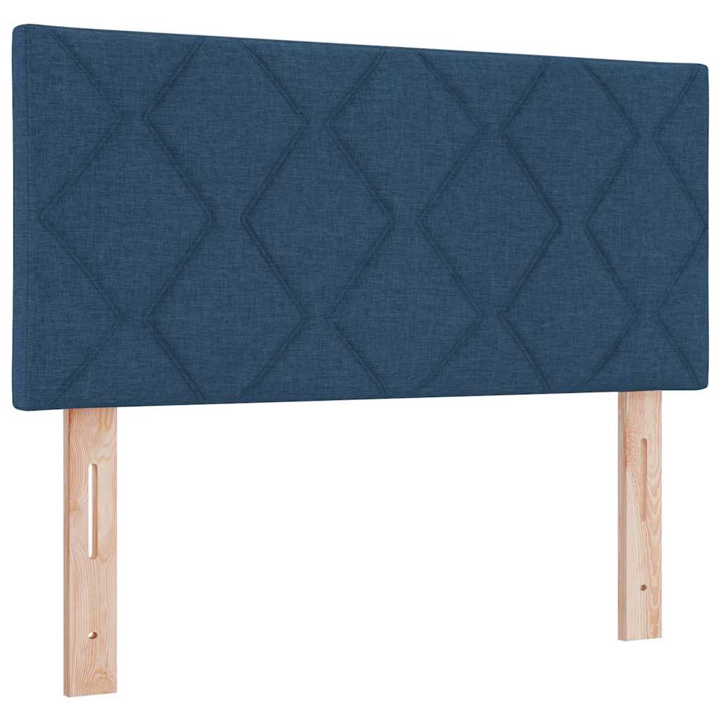 Letto a molle con materasso Blu 200 x 100 cm Tessuto