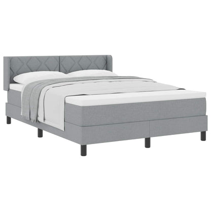Letto a molle con materasso Grigio chiaro 200 x 160 cm Tessuto