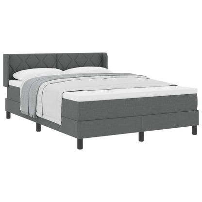 Letto a molle con materasso Grigio scuro 200 x 160 cm Tessuto
