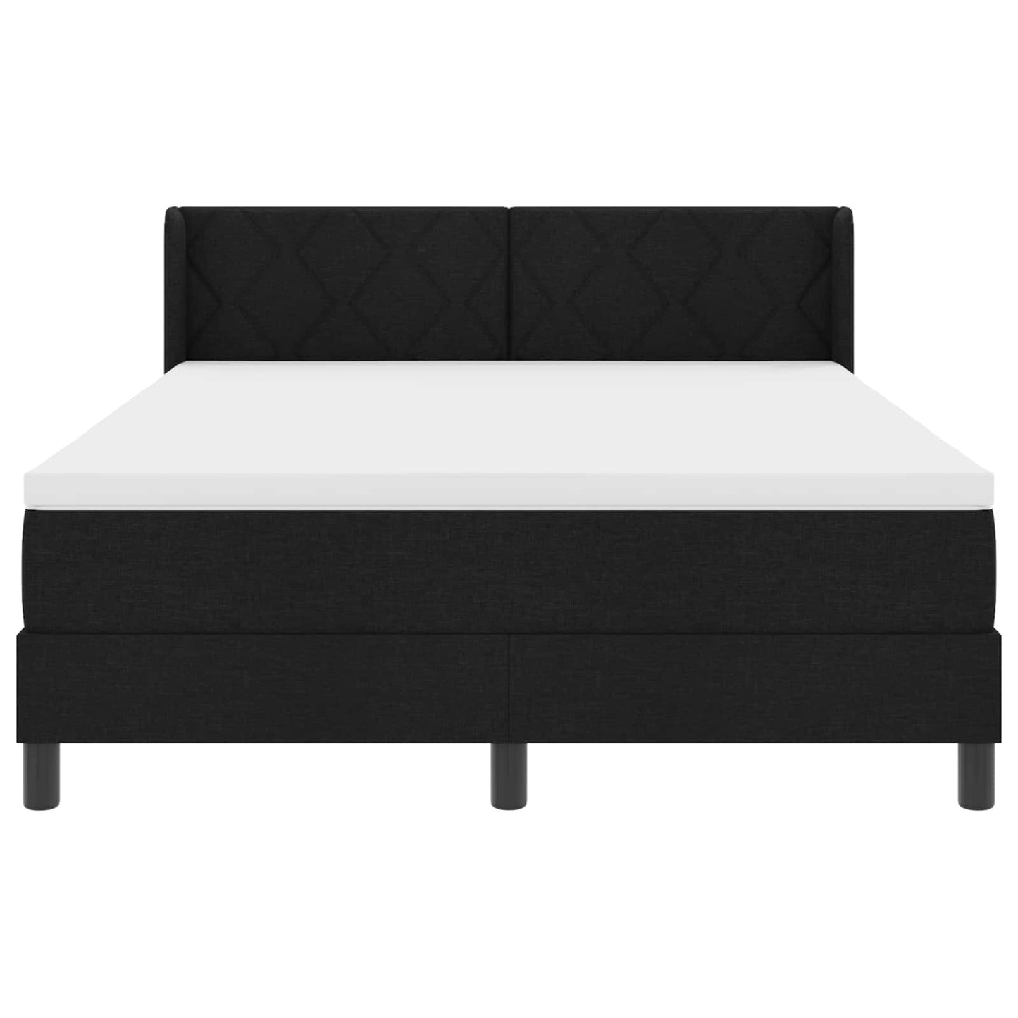 Letto a molle con materasso Nero 200 x 160 cm Tessuto