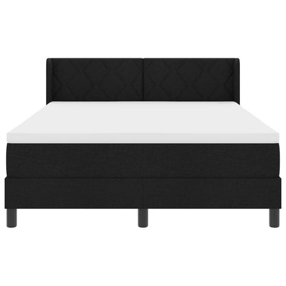Letto a molle con materasso Nero 200 x 160 cm Tessuto