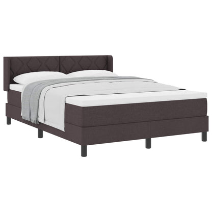 Letto a molle con materasso Marrone Scuro 200 x 160 cm Tessuto
