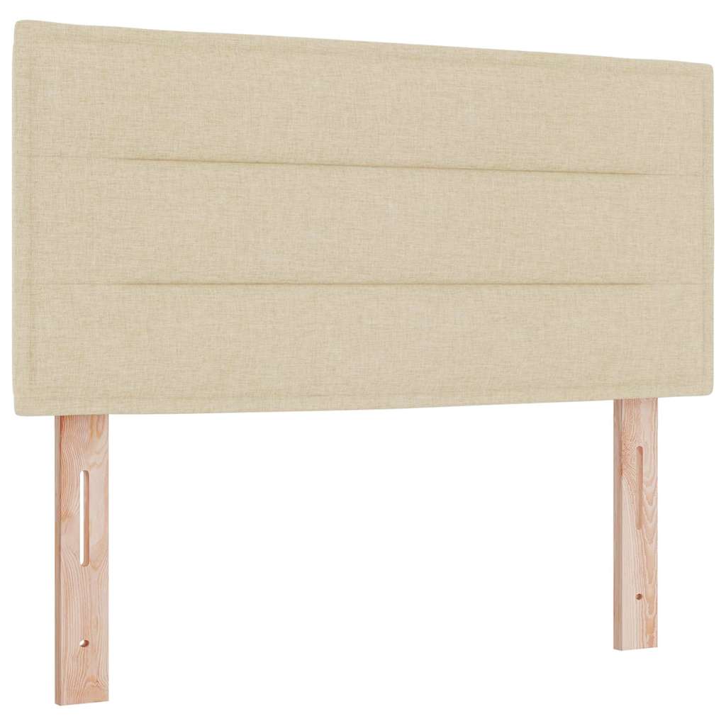 Letto a molle con materasso Crema 200 x 80 cm Tessuto
