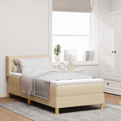 <strong>Letto a Molle< / strong> Crema 90 x 190 cm Tessuto