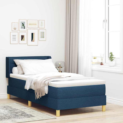 Letto a molle con materasso Blu 190 x 90 cm Poliestere
