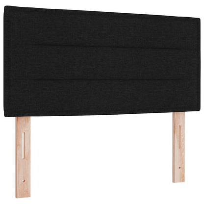 Letto a molle con materasso Nero 200 x 90 cm Tessuto