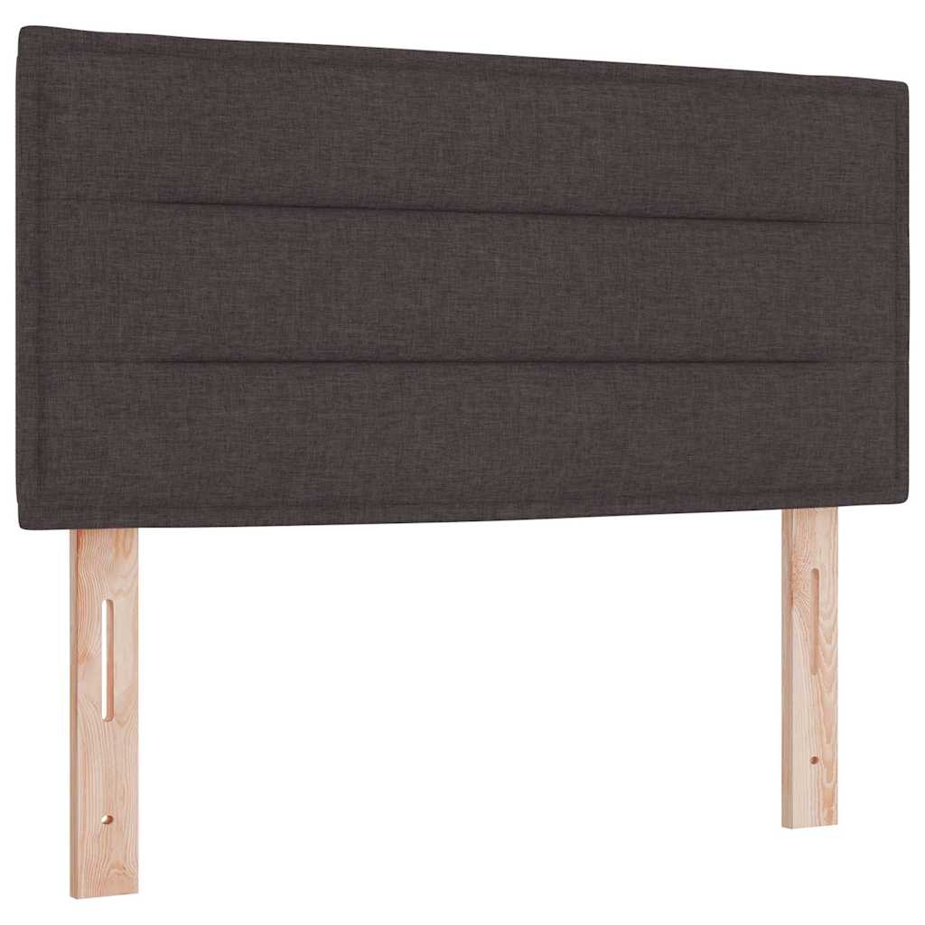Letto a molle con materasso Marrone Scuro 200 x 90 cm Tessuto