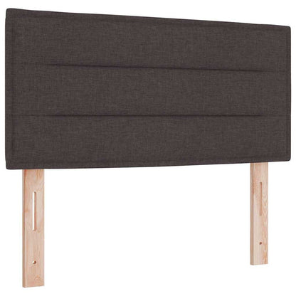 Letto a molle con materasso Marrone Scuro 200 x 90 cm Tessuto