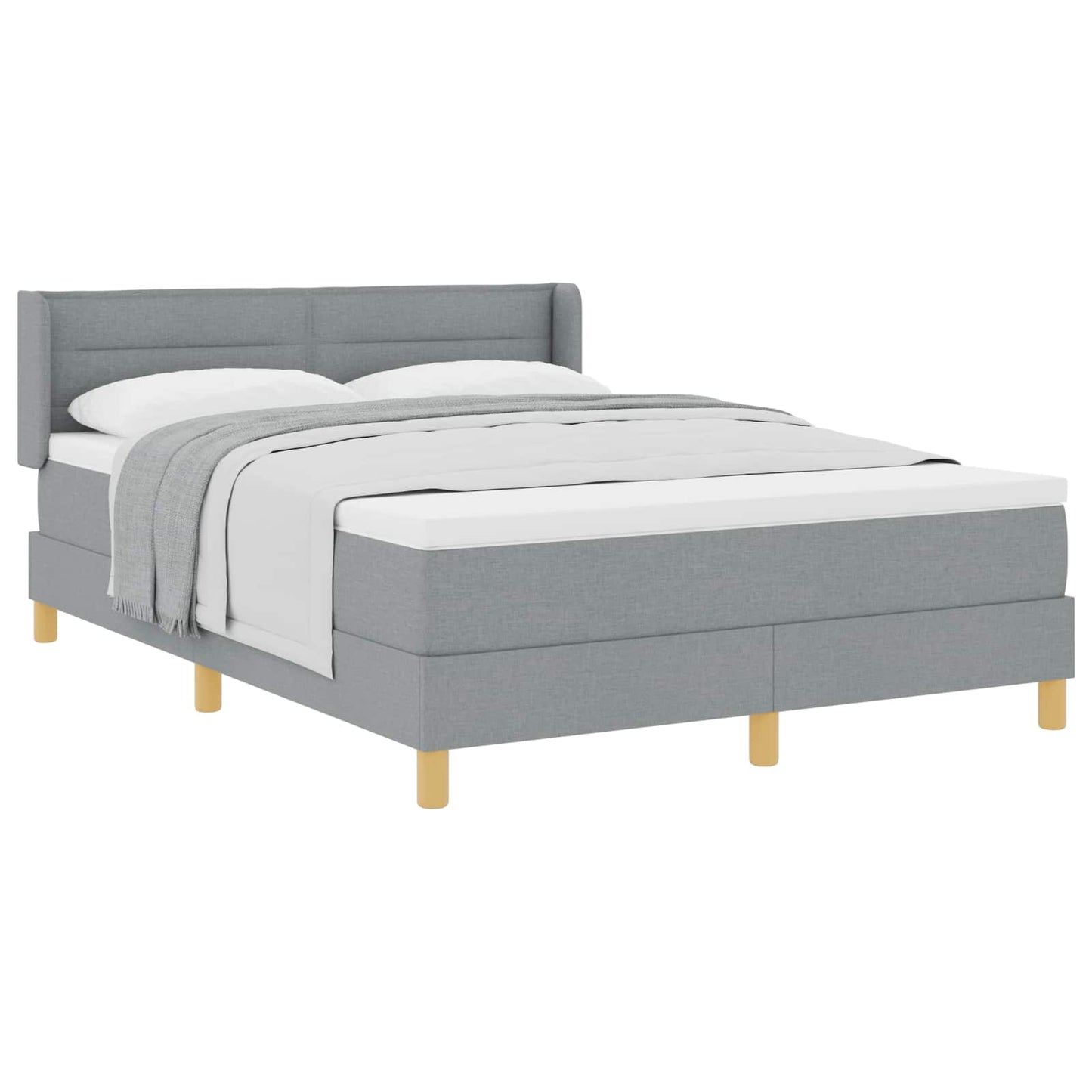 <strong>Letto a Molle< / strong> Grigio chiaro 140 x 190 cm