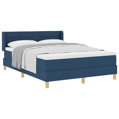 Letto a molle con materasso Blu 190 x 140 cm Tessuto