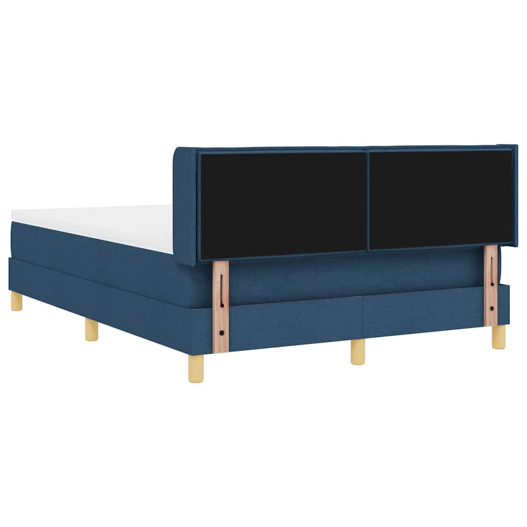 Letto a molle con materasso Blu 200 x 140 cm Tessuto