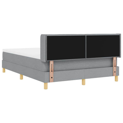 Letto a molle con materasso Grigio chiaro 200 x 160 cm Tessuto