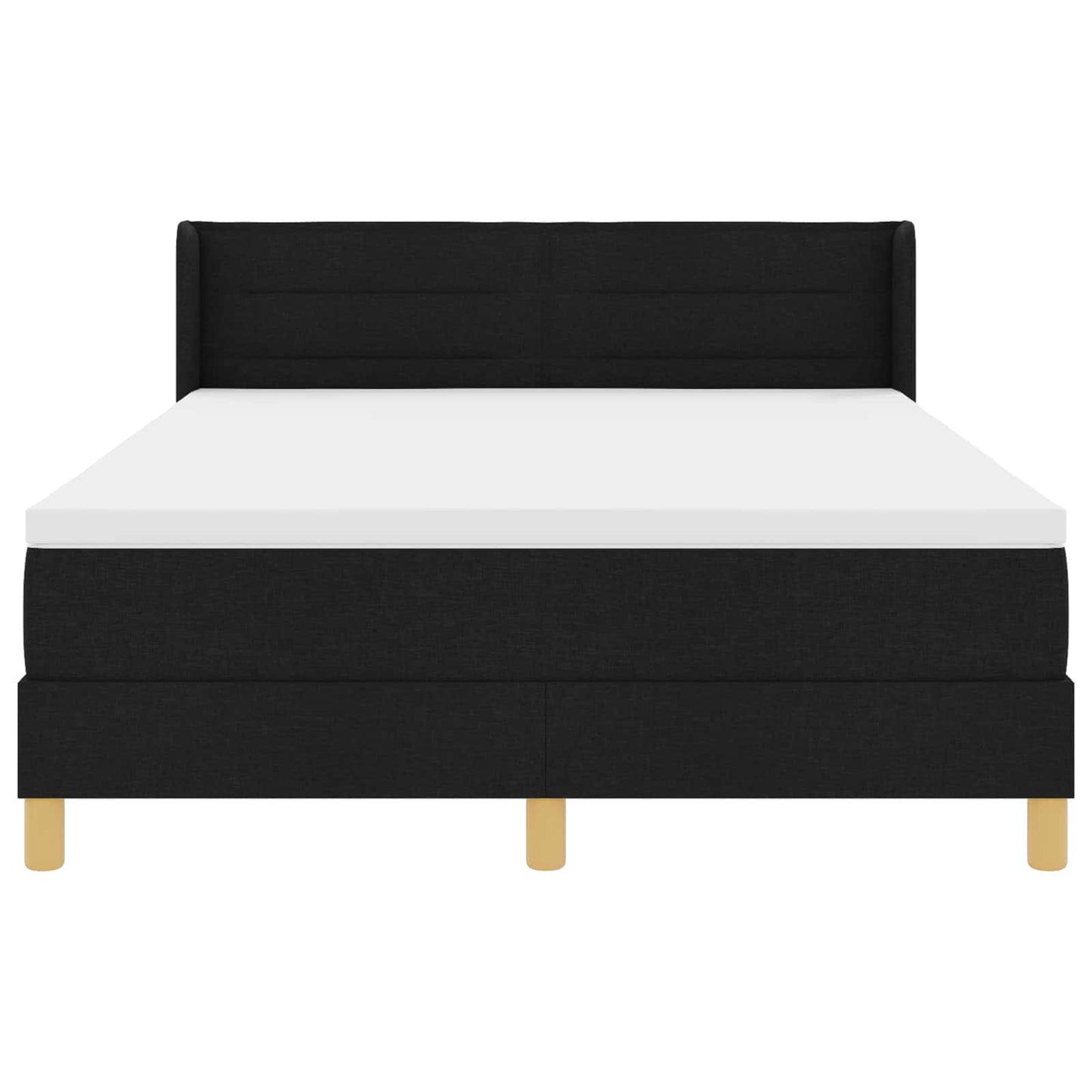 Letto a molle con materasso Nero 200 x 160 cm Tessuto