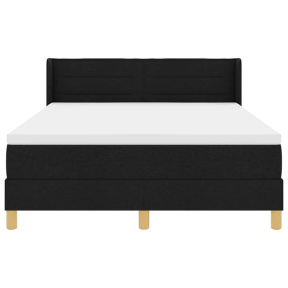 Letto a molle con materasso Nero 200 x 160 cm Tessuto
