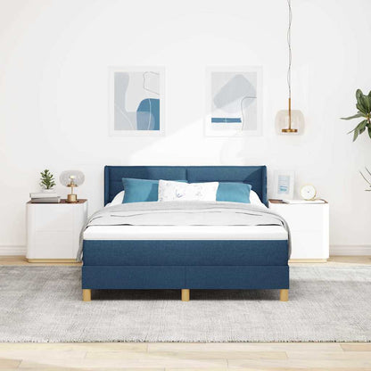 Letto a molle con materasso Blu 200 x 160 cm Poliestere