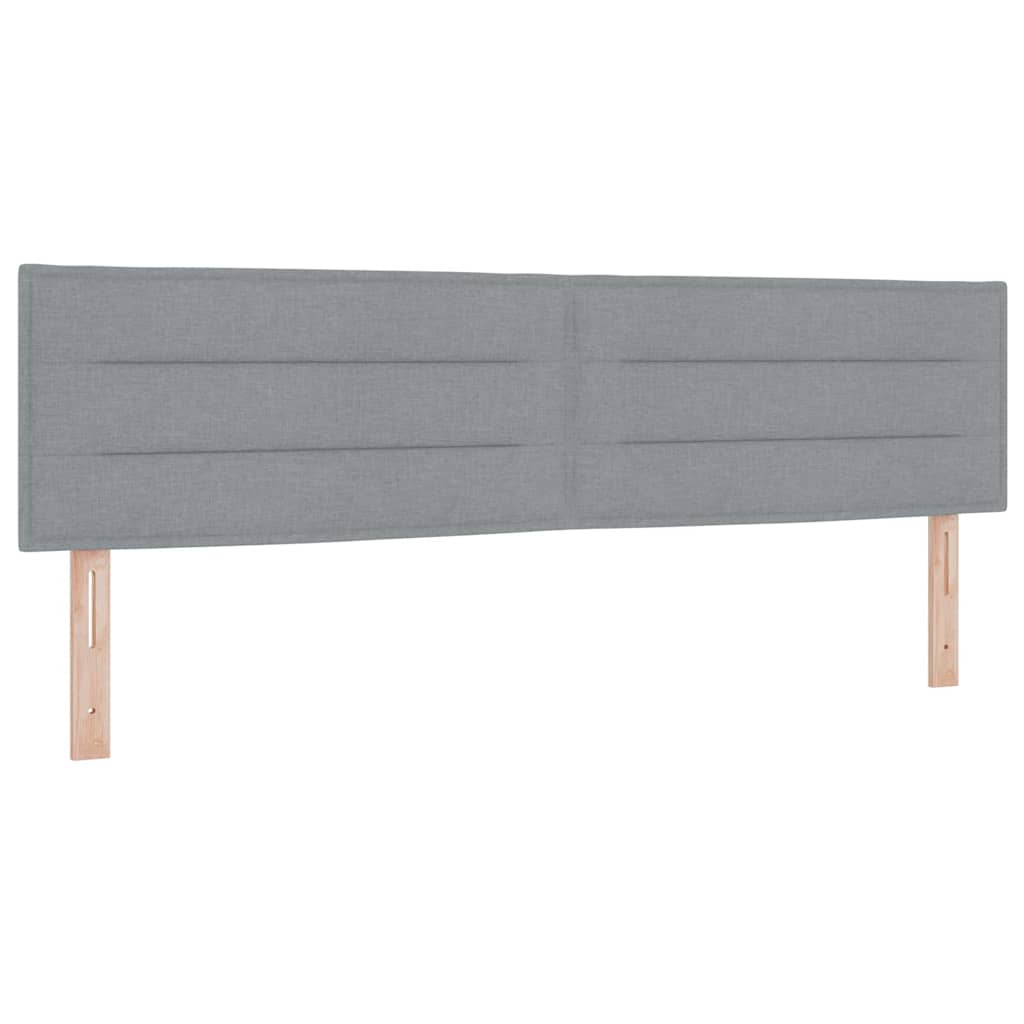 Letto a molle con materasso Grigio chiaro 200 x 180 cm Tessuto