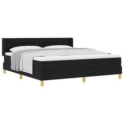 Letto a molle con materasso Nero 200 x 180 cm Tessuto