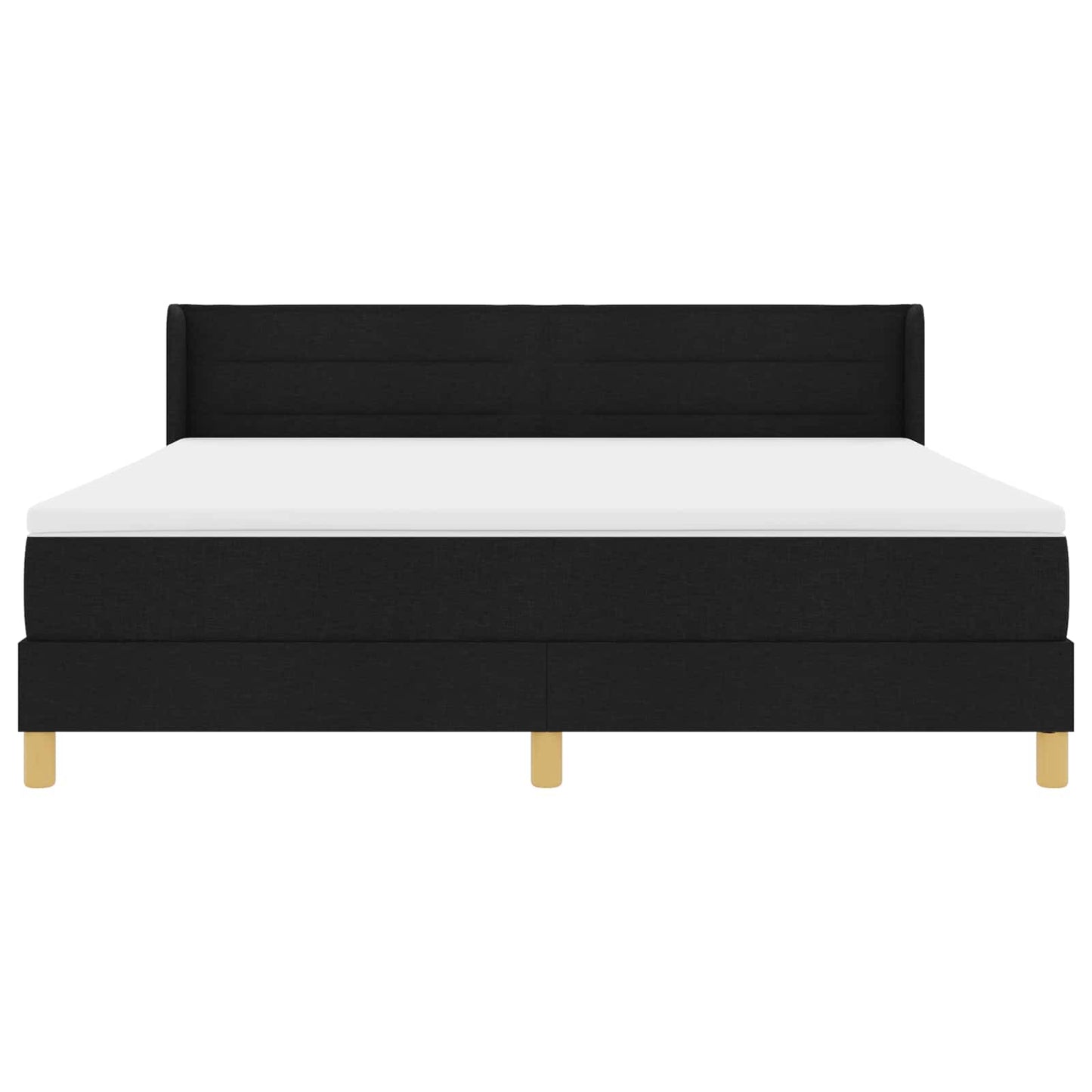 Letto a molle con materasso Nero 200 x 180 cm Tessuto