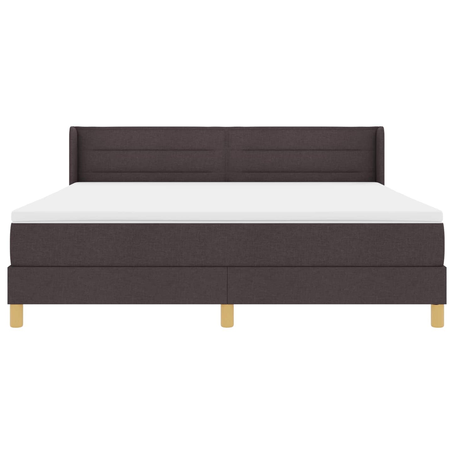 Letto a molle con materasso Marrone Scuro 200 x 180 cm Tessuto