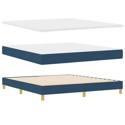 <strong>Letto a Molle< / strong> Blu 180 x 200 cm Tessuto