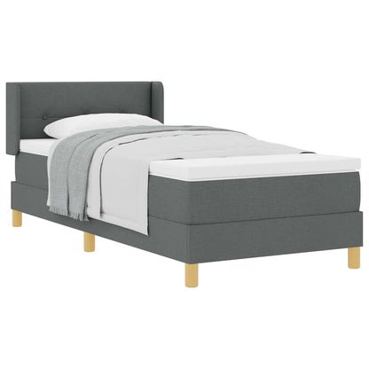 <strong>Letto a Molle< / strong> Grigio scuro 90 x 190 cm Tessuto