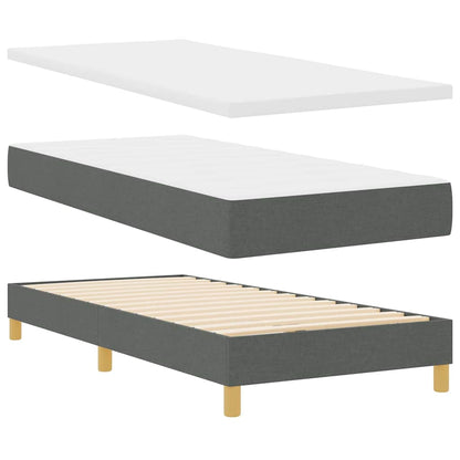 <strong>Letto a Molle< / strong> Grigio scuro 90 x 190 cm Tessuto