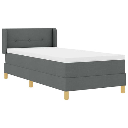 <strong>Letto a Molle< / strong> Grigio scuro 90 x 190 cm Tessuto