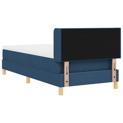 Letto a molle con materasso Blu 200 x 90 cm Tessuto