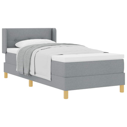 Letto a molle con materasso Grigio chiaro 200 x 100 cm Tessuto