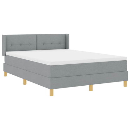 Letto a molle con materasso Grigio chiaro 190 x 140 cm Tessuto