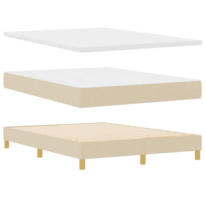 <strong>Letto a Molle< / strong> Crema 140 x 200 cm Tessuto