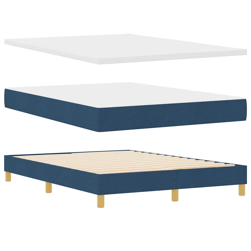 Letto a molle con materasso Blu 200 x 140 cm Poliestere