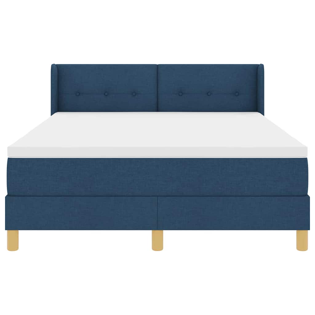 Letto a molle con materasso Blu 200 x 140 cm Poliestere