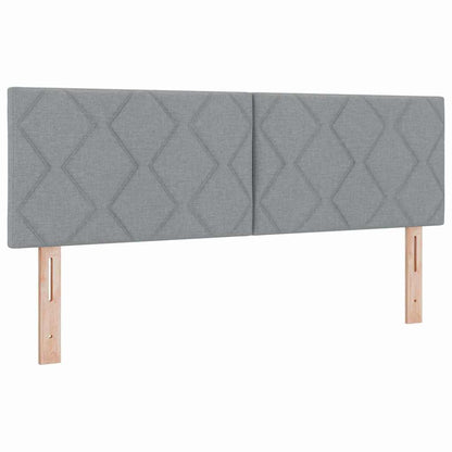 Letto a molle con materasso Grigio chiaro 200 x 160 cm Tessuto
