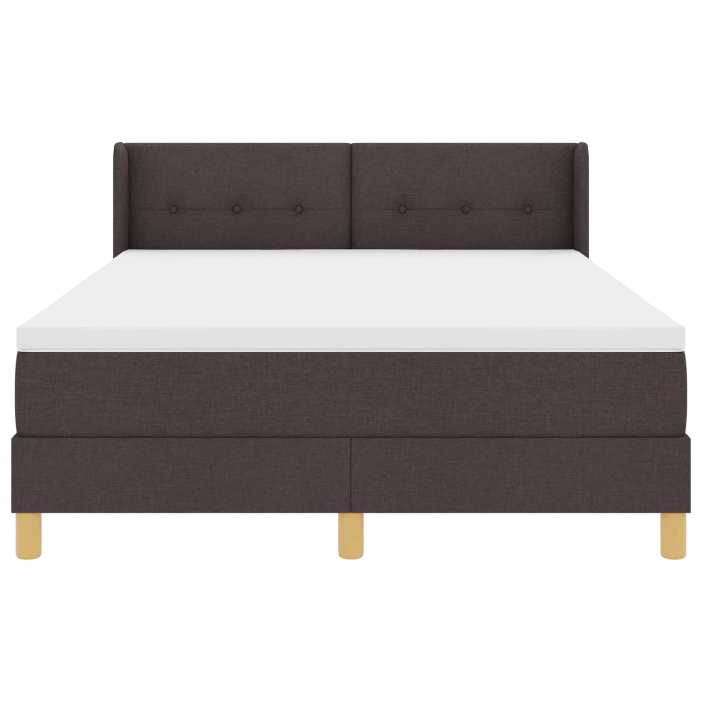Letto a molle con materasso Marrone Scuro 200 x 160 cm Tessuto