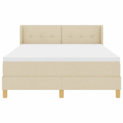 Letto a molle con materasso Crema 200 x 160 cm Poliestere