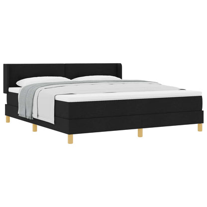 Letto a molle con materasso Nero 200 x 180 cm Tessuto