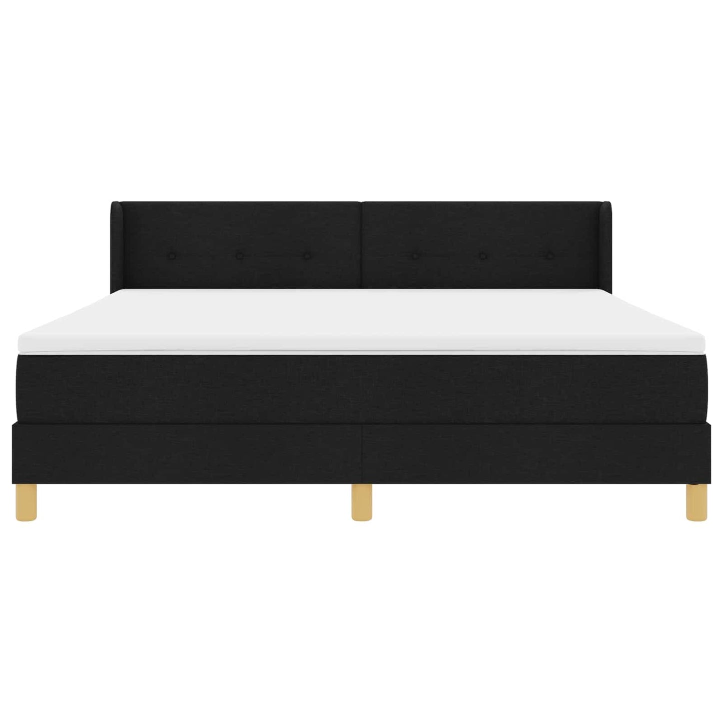 Letto a molle con materasso Nero 200 x 180 cm Tessuto