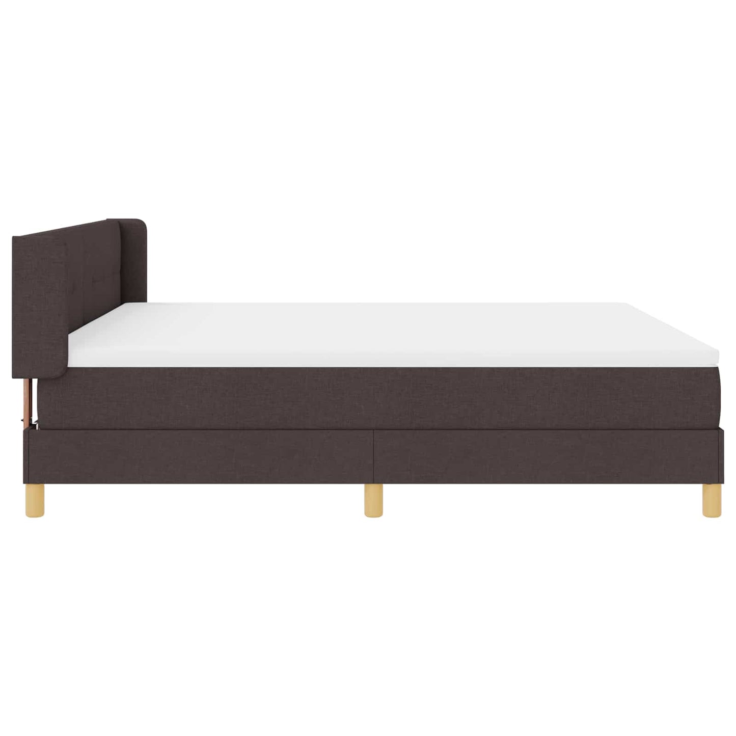 Letto a molle Marrone Scuro 200 x 180 cm Poliestere