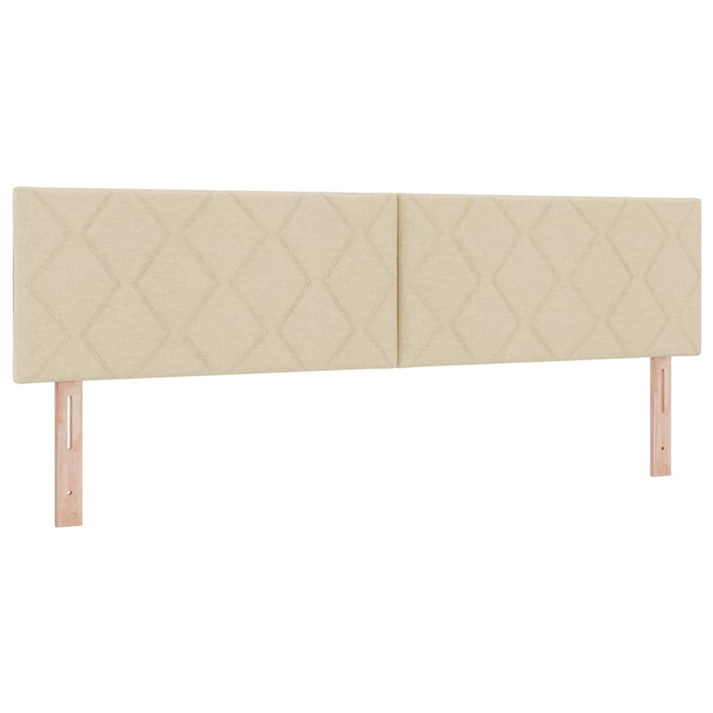 Letto a molle con materasso Crema 200 x 180 cm Poliestere