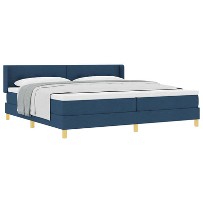 <strong>Letto a Molle< / strong> Blu 200 x 200 cm Tessuto