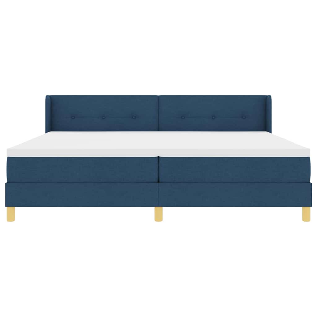 <strong>Letto a Molle< / strong> Blu 200 x 200 cm Tessuto