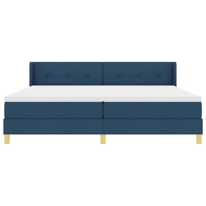 <strong>Letto a Molle< / strong> Blu 200 x 200 cm Tessuto