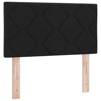 Letto a molle con materasso Nero 200 x 80 cm Tessuto