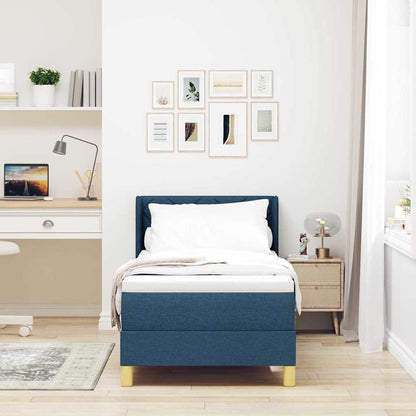 <strong>Letto a Molle< / strong> Blu 80 x 200 cm Tessuto