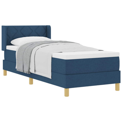 <strong>Letto a Molle< / strong> Blu 80 x 200 cm Tessuto