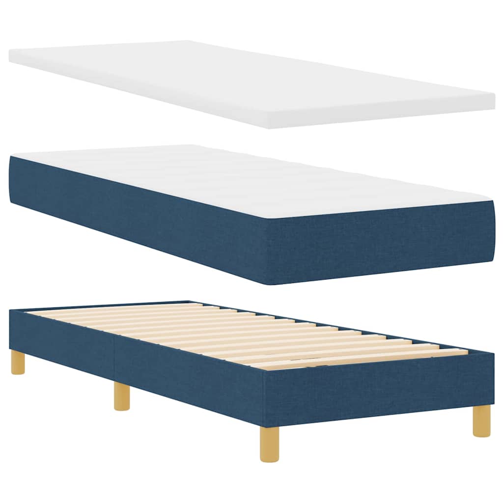 <strong>Letto a Molle< / strong> Blu 80 x 200 cm Tessuto