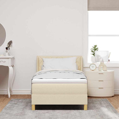 <strong>Letto a Molle< / strong> Crema 90 x 200 cm Tessuto